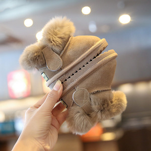 Bottes de neige pour bébé, chaussures pour enfants, chaussures de marche pour tout-petits, semelle souple, unisexe, chaussures d'hiver épaisses et isolées pour nourrissons - Product Image 4