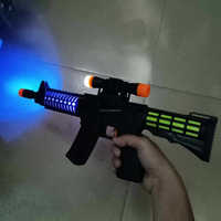 Simulación de juguete de máquina de luz para niños M416 metralleta modelo de pistola de juguete intermitente eléctrica con sonido y luz
