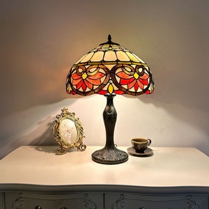 Lámpara de Mesa LED Longhuijing de 16 Pulgadas, Estilo Mediterráneo, Ecológica, Flexible, con Pantalla de Vidrio de Colores, Casquillos E26/E27, para el Hogar - Product Image 4