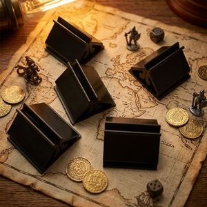 Support de table triangulaire écologique en plastique transparent pour pièces de jeu, porte-numéros et porte-cartes pour fêtes - Product Image 2