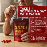 Compléments de Capsaïcine Poivre de Cayenne Antioxydant Soutien Immunitaire Formule 12-en-1 Capsules Molles Soutien Métabolique Thermogénique