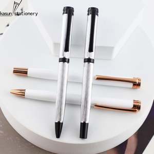 Stylos à bille en métal personnalisés en gros avec logo, stylo publicitaire promotionnel, encre noire 1,0 mm, pour cadeaux d'entreprise et usage de bureau - Product Image 2