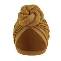 En gros Bandeau turban et bonnet pour enfants, style bonnet, couleur unie, forme beignet, style européen et américain, mignon, pour crèche et hôpital