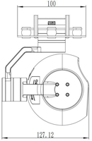 Caméra vidéo pour drone A103 avec nacelle, charge utile 4K, imagerie thermique 640x512, télémètre laser 1500m, suivi IA, en aluminium
