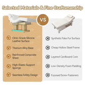 Camilla de Estética Turri, Cama de Spa de Lujo con Luz Incluida, Cama de Masaje, Cama de Tratamiento de Belleza, Sillón Camilla para Spa - Product Image 4