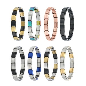 <b>Bracelet</b> Module DIY Single 18 Section Stainless Steel Accessories Durable Excellent Color Retention Italy Charm <b>Bracelets</b> - Product Image 6