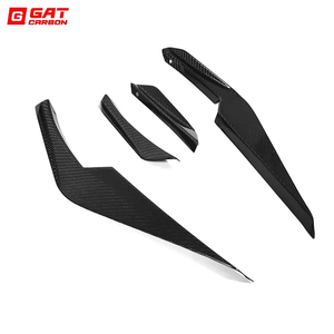 4Pcs Canards avant en carbone sec de type <span class=keywords><strong>KB</strong></span> pour BMW G80 G82 G83 M3 M4 Competition Car Front Bumper Air Knife Car Side Canards 2021 +. - Product Image 3