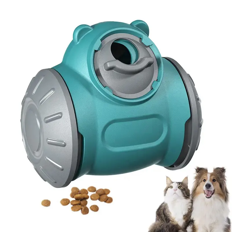 Trattare la distribuzione di giocattoli di arricchimento del cane con le ruote per i gatti interattivi cucciolo animale domestico caccia lento alimentatore Puzzle giocattolo personalizzato