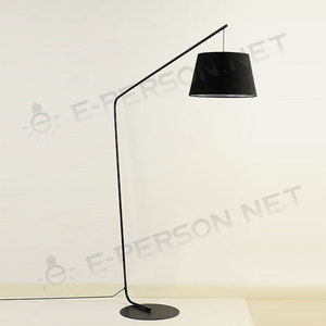 Modern Arched <strong>Floor</strong> <strong>Lamp</strong> with Hanging Drum <strong>Shade</strong> Minimalist Black Arc Light <strong>for</strong> Living Room - Product Image 5