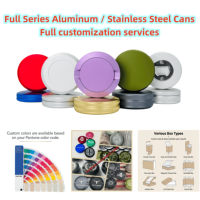 Caja de Aluminio para Tabaco con Abrebotellas de Acero Inoxidable, Mecanizada por CNC, Anodizada con Acabado Arenado, Ranurada, para Snus, con Logotipo Personalizado OEM
