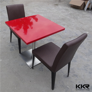 Phòng Ăn Đầu Bằng Đá Cẩm Thạch Và Kim Loại Chân Rắn Bề Mặt <span class=keywords><strong>Polyester</strong></span> <span class=keywords><strong>Resin</strong></span> Đá Bàn Ăn - Product Image 5