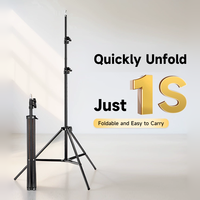 Support de Lumière Professionnel Portable en Aluminium pour Photographie, Support de Téléphone Mobile pour Diffusion en Direct, Support de Microphone, Trépied pour Éclairage d'Appoint - Vente en Gros