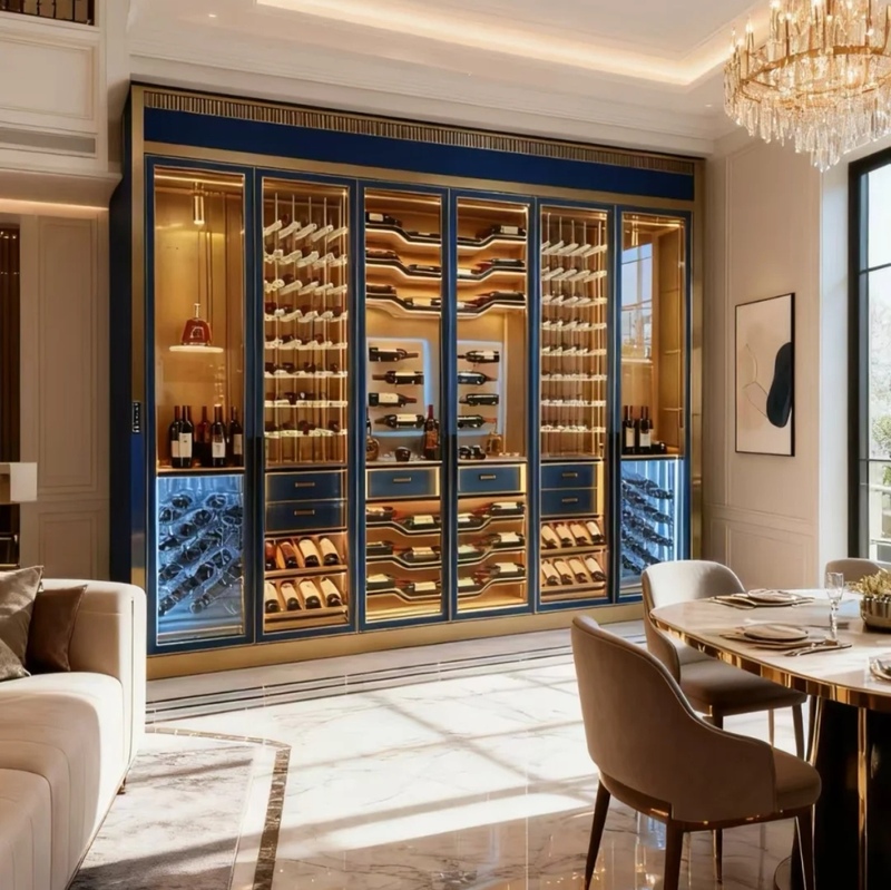 Commercial LED Whiskey Thermostatic Wine Refrigerator