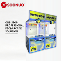 Machine à poupées à monnayeur SOONUOO Infinity N-Dimension MAX personnalisable avec éclairage LED, son, métal, acrylique, verre trempé et bois