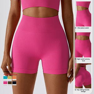 Shorts personnalisés taille haute femmes cyclisme course serré sans couture sport Yoga Biker Shorts femmes - Product Image 3