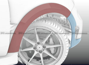 Nuevas Extensiones de Guardabarros Delanteros de Carrocería Ancha Tipo EPA para Fiat 595 695 Abarth S4, Marca EPR, 4 Piezas - Product Image 5