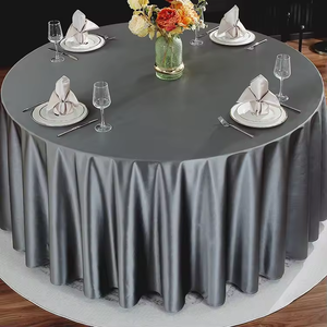 <span class=keywords><strong>Nappe</strong></span> Ronde de Luxe en Brocart Satiné Épais pour Champagne, <span class=keywords><strong>Nappe</strong></span> Fantaisie de 120 Pouces pour Événements et Mariages, Livraison Rapide - Product Image 5