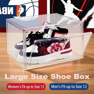 Magnetic Stackable Portable Custom Logo Clear LED Shoe Box Case Heavy Duty Durable Eco-Friendly PP+PS <b>Plastic</b> Multifunction - Product Image 2