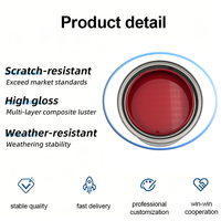 Peinture de réparation automobile Yacai Modèle CG210L 2K en résine polyuréthane UV, rouge vif brillant, revêtement liquide en spray résistant aux intempéries pour métal