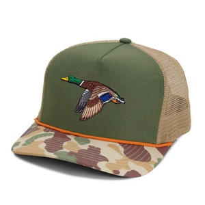 Casquette de baseball de chasse et d'extérieur personnalisée en nylon Ripstop imperméable avec imprimé camouflage et logo brodé, avec cordon de serrage - Product Image 2