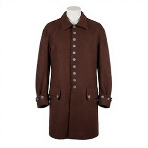 Abrigo de Frac Marrón del Siglo XVIII, 100% Lana, para Recreación Histórica Colonial Revolucionaria o para Hombre - Product Image 1