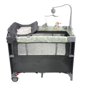 Box per Bambini 3 in 1 Portatile in Ferro con <span class=keywords><strong>Culla</strong></span>, Ruote Bloccabili e Giocattoli - Product Image 1