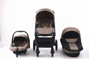 BABY 3 en 1 Cesta de dormir, asiento, capazo, cochecito de bebé convertible R-Modos de cochecito reclinable de bebé plegable de cara inversa - Product Image 3