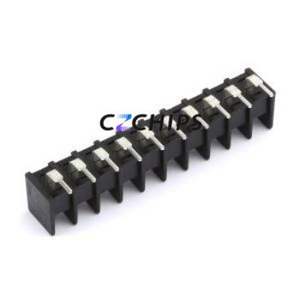 MX25R-7.62-10P-BK01-Cu-S-A Barrier Terminal Block Bent Lead Through Hole,P=7.62mm Connector Two Sides 7.62mm 1x10P Right Angle - Product Image 2