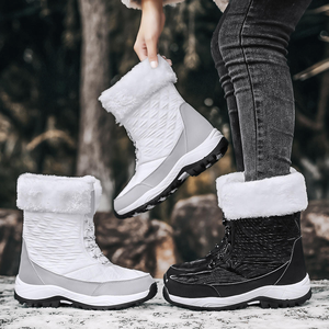Winter Large Size <b>Snow</b> <b>Boots</b> for Women Outdoor Travel Thickened High Top With Pile Thickened Cotton <b>Boots</b> for Women - Product Image 2