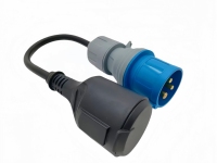 Adaptateur ZNPON 16amp à 16amp Prise CEE 3 broches vers prise SCHUKO, GX01P-1
