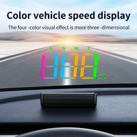Compteur de vitesse numérique couleur M2S OLED pour pare-brise, grand écran, jauge GPS multifonctionnelle, accessoire automobile compatible avec toutes les voitures