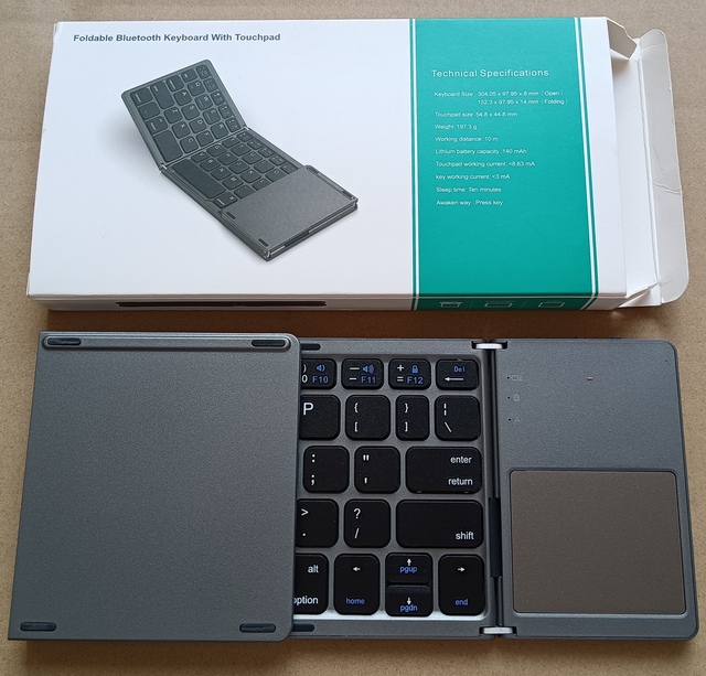 OEM Wireless Foldable Keyboard with Touchpad for IOS/Android/Windows Phones Tablets PCs & Laptops (CN)