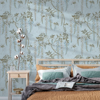 Papier Peint PVC Moderne Floral Imperméable Autocollant Texturé en Rouleaux, Idéal pour Appartement et Maison, Marque XinXin - Vente Flash