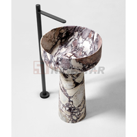 Newstar Calacatta nouveau alto mode haute qualité prix usine moderne pierre naturelle marbre évier marbre pierre lavabo évier