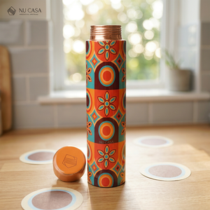 Bohemian Pattern <b>Metal</b> <b>Water</b> <b>Bottle</b> With Lids Portable Travel Drinkware - Product Image 6