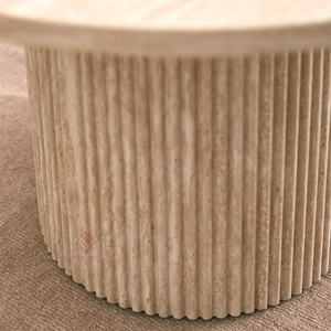 <span class=keywords><strong>Table</strong></span> basse <span class=keywords><strong>ronde</strong></span> en marbre naturel classique OEM, finition mate, beige Turquie, travertin, avec piétement cylindrique, <span class=keywords><strong>table</strong></span> <span class=keywords><strong>console</strong></span> Travertino - Product Image 5