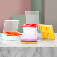 OMI Fabrik-Lieferant Kosmetik-Logo Individuell Gestaltete Quadratische Lidschatten-Palette Leere Plastik-Lidschatten-Palette Rouge-Etui