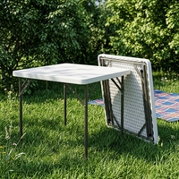 Table pliante carrée en plastique Wepack 86 cm, design moderne, 4 places, pour camping, hôpital, entrée et chambre à coucher - Modèle 2026