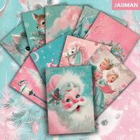 JAIIMAN 20 cartes postales de Noël vintage, cartes décoratives à collectionner pour fournitures de scrapbooking