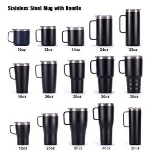 Wholesale 12oz 14oz 20oz Spill Proof Vacuum Double Wall <b>Insulated</b> Stainless Steel Travel Coffee Camping <b>Mug</b> with Handle - Product Image 5
