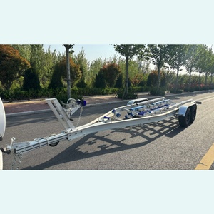 Remorque de bateau en aluminium à double essieu de 28 pieds avec couchettes en polyéthylène, chargement facile, vente chaude, pour bateaux de 25 à 27 pieds avec VIN et DOT - Product Image 2