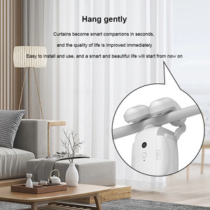 Smart Curtain Motor Electric With Voice Control Built In Battery White Track Free Installation Remote Control For Home - Product Image 4