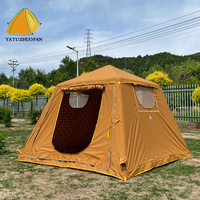 Tente pneumatique gonflable pour le camping en plein air, abri familial pour le camping - Tente pneumatique imperméable pour 3-4 personnes