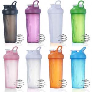 ספורט כושר פשוט ששייקר בקבוקי חלבון אבקת חלב-שייק בקבוק פלסטיק ערבוב מים - Product Image 1