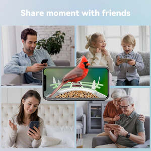 เครื่องให้อาหารนกอัจฉริยะแบบกลุ่มสไปรท์พร้อมกล้องเครื่องให้อาหารนกฮัมมิงเบิร์ดพลังงานแสงอาทิตย์สำหรับกลางแจ้งกล้องป้อนนก1080P - Product Image 6