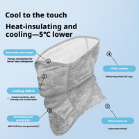 Masque facial et cache-cou rafraîchissant UPF50+ respirant à séchage rapide, extensible dans 4 directions, protection UV, cagoule pour activités de plein air (vente en gros)