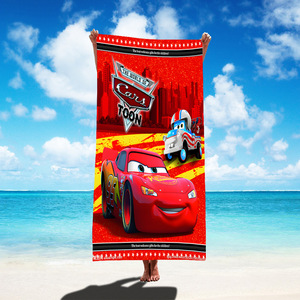 Serviettes de plage personnalisées en gros avec imprimé de dessins animés, ponchos absorbants à séchage rapide pour enfants, sans sable, pour la piscine et les voyages - Product Image 4