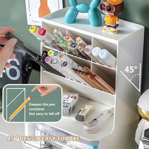 ที่เก็บปากกาเครื่องเขียนสำหรับนักเรียนแบบมินิมอลใหม่ที่เก็บลิ้นชักอเนกประสงค์โต๊ะทำงานกล่องเก็บเครื่องสำอาง - Product Image 5