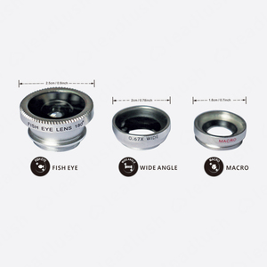 <span class=keywords><strong>Objectif</strong></span> 3-en-1 grand angle, macro et fisheye pour téléphones mobiles – Lentilles universelles pour smartphone avec clip pour utilisation sur lit ou bureau - Product Image 6