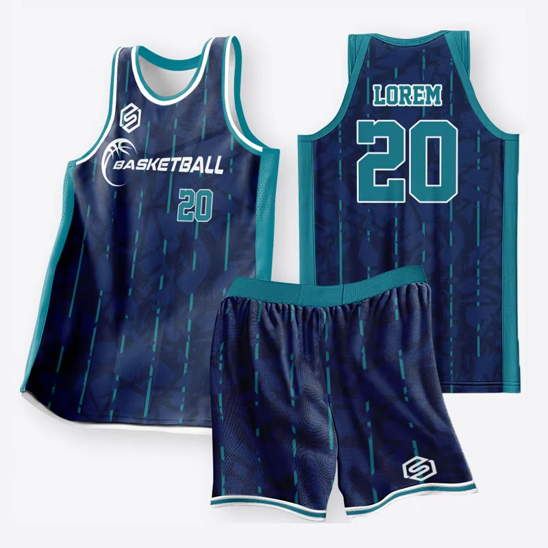 Custom Full Sublimation Black Blank Basketball Clothing Suits